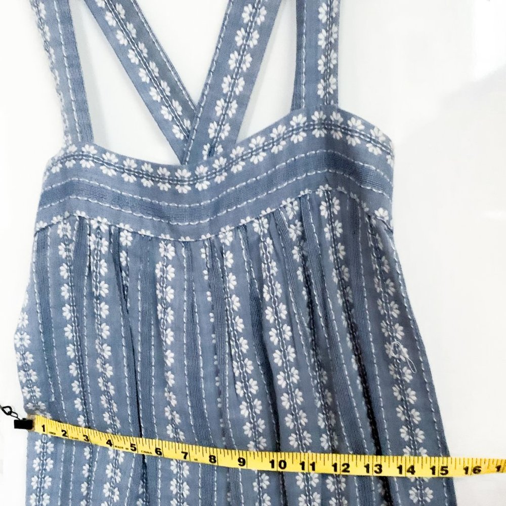NWOT anthropologie dobby striped jumpsuit blue M - Picture 9 of 10